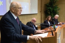 Il Presidente Giorgio Napolitano rivolge il suo indirizzo di saluto in occasione del convegno in ricordo del Magistrato Loris D'Ambrosio